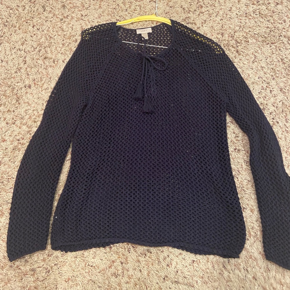 Loft Outlet Blue Knit Sweater